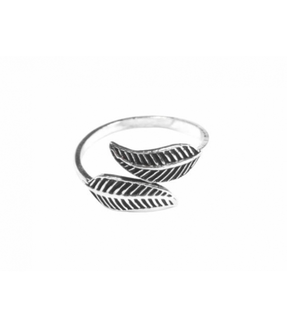 Anillo Plata Pie Midi Plumas