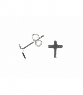 Boucles d'oreilles Argent Croix. Prix Paire