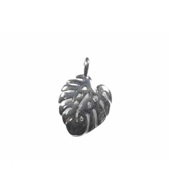 Pendentif Argent Feuille Philodendron 17mm