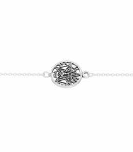 Bracelet Argent Tetragramme 16+3cm