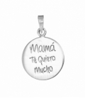 Pendentif Argent Mama Te Quiero Mucho Ø15mm