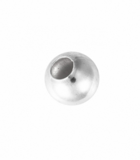 Bola Plata 4mm Agujero 2mm