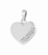 Pendentif Argent Coeur Mama 12mm