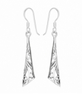 Boucles d'oreilles Argent Filigrane Cône 26mm Prix Paire