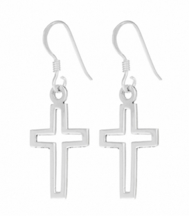 Boucles d'oreilles Argent Croix Prix Paire