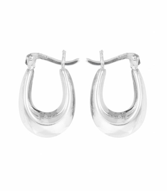 Boucles d'oreilles Argent U Fermoir Créole Prix Paire