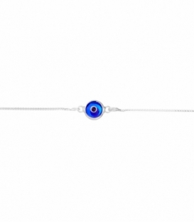 Pulsera Plata Ojo Turco 17+3cm