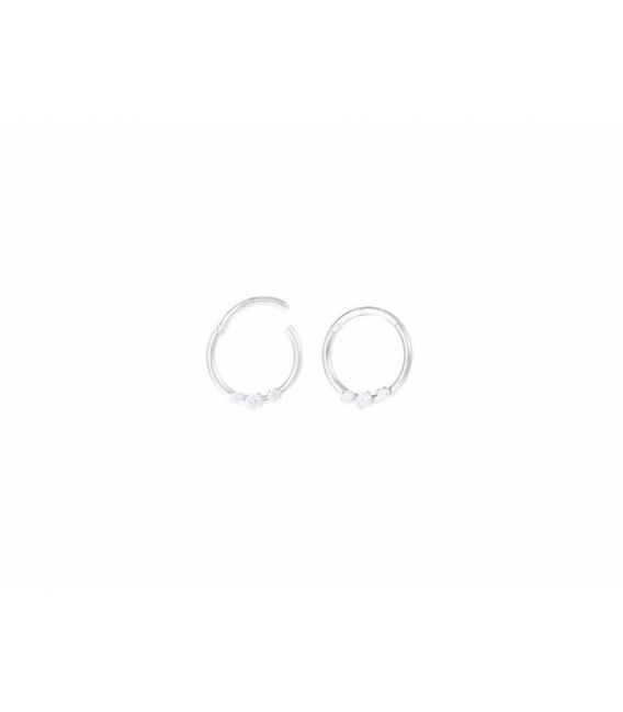 Aro Plata Piercing Bisagra Circonita Precio Unidad