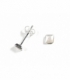 Boucles d'oreilles Argent Pierre 4mm. Prix Paire