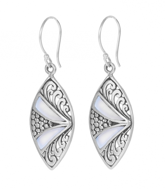 Boucles d'oreilles Argent Pierre 22mm. Prix paire