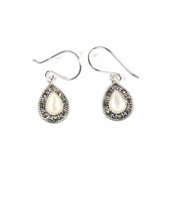 Boucles d'oreilles Argent Email