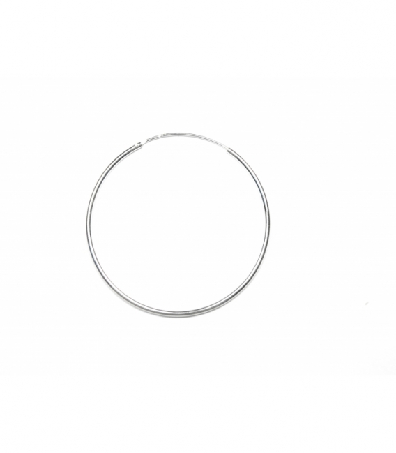 Créoles Argent Lisses 8 a 60mm Grosseur 1.2mm Prix Paire