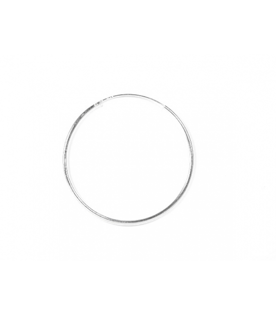 Créoles Argent Lisses 8 a 60mm Grosseur 1.5mm Prix Paire