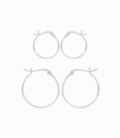 Boucles d'oreilles Argent Lisse 1.2mm Prix Paire