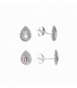 Boucles d'oreilles Argent Pierre 9mm Prix paire