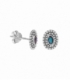 Boucles d'oreilles Argent Pierre 9mm Prix paire