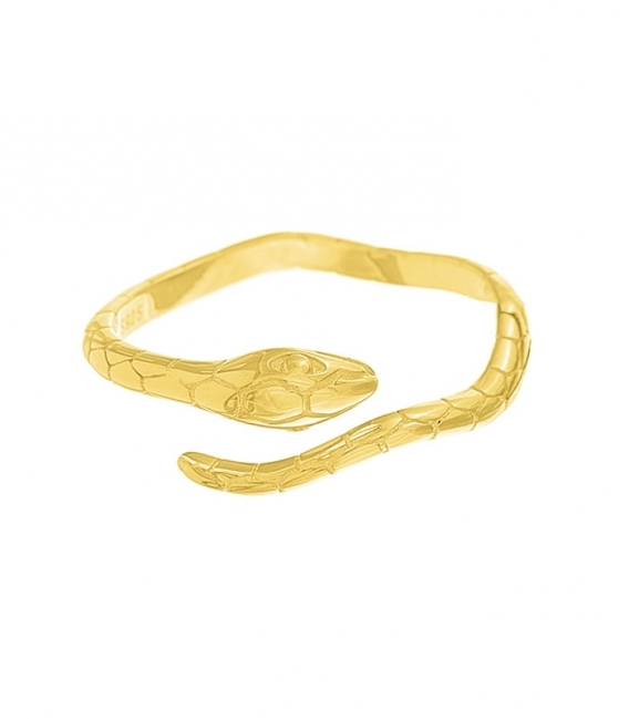 Anillo Plata Serpiente Bañado 149-5