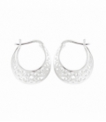 Boucles d’oreilles Créoles en Argent Vieilli 24mm Prix Paire