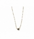 Collier Argent Couer 40+3cm Recouvert