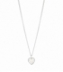 Collier Argent Coeur Zirconium (6.5mm) 40+3,50cm