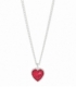 Collier Argent Coeur Zirconium (6.5mm) 40+3,50cm