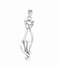 Pendentif Argent Chat 23mm