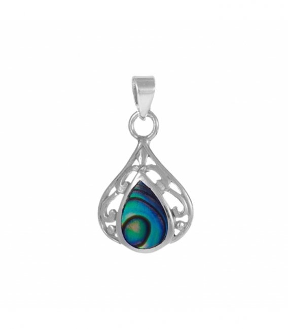 Pendentif Argent Larme Pierre