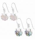 Boucles d'oreilles Argent Coquille Pierre Prix Paire