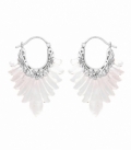 Boucle d'oreille Argent Nacre Fleur Prix Paire