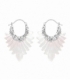 Boucle d'oreille Argent Nacre Fleur Prix Paire