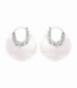 Boucle d'oreille Argent Nacre Fleur 30mm Prix Paire