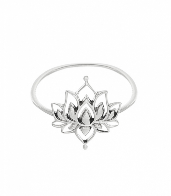 Bague Argent Fleur Lotus 74