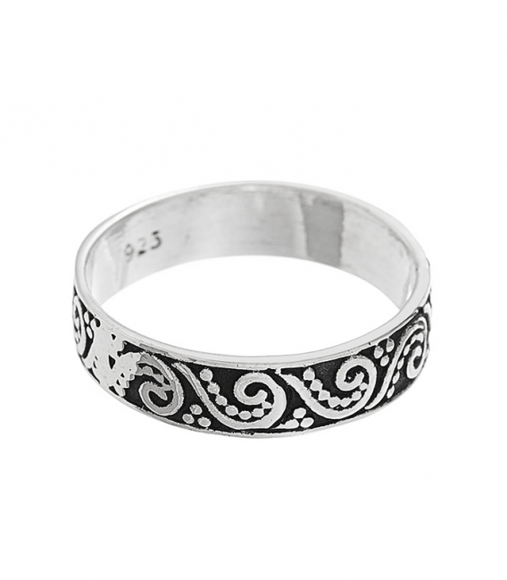 Bague Argent Tribal 709