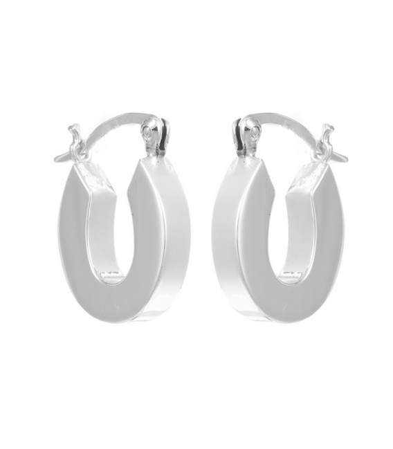 Boucles d'oreilles Argent U Fermoir Créole Prix Paire