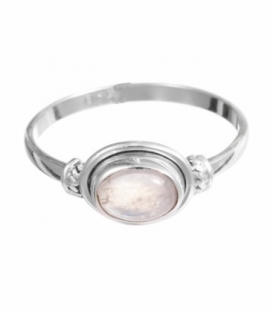 Bague Argent Pierre de Lune Ovale