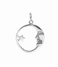 Pendentif Argent Lune 17mm