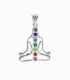 Pendentif Argent Bouddha 25mm Chakras