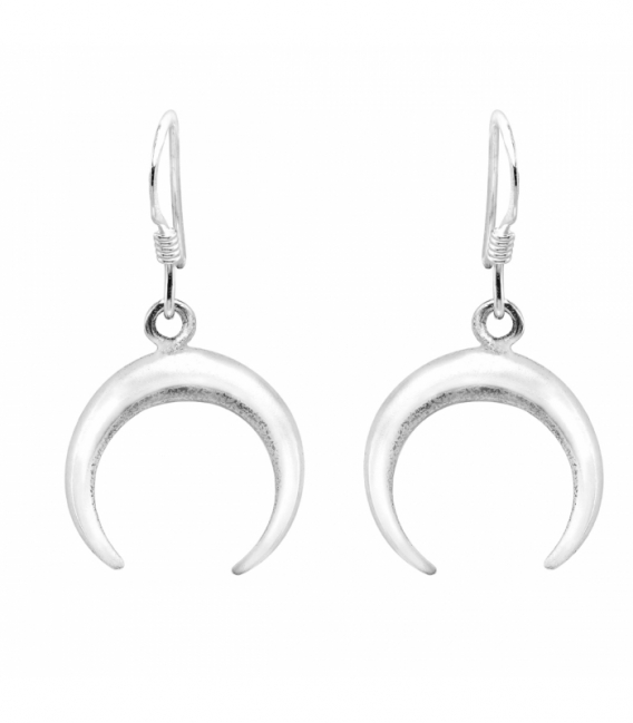 Boucles d'oreilles Argent Lune Inversée. Prix Paire