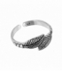 Bague Argent Pied Midi Plumes