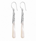 Boucles d'oreilles Argent Nacre Filigrane 46mm Prix Paire