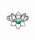 Bague Fleur Lotus Turquoise