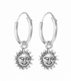 Creoles Argent Soleil 12mm Prix Paire