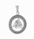 Pendentif Argent Le Noeud d'Odin (Valknut) Ø23.3mm