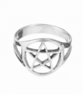 Bague Argent Pentagramme