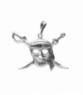 Pendentif Argent Crâne de Pirate