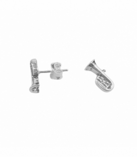 Boucle d'oreille Argent Tuba