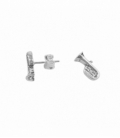 Boucle d'oreille Argent Tuba