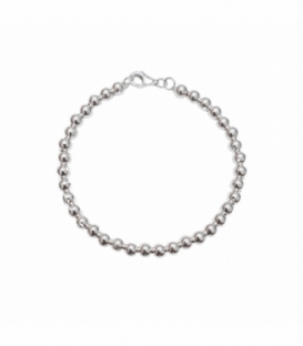 Pulsera Plata Bolas 19cm Ø5mm