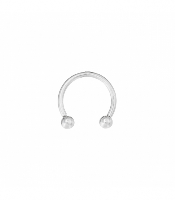 Piercing Plata Herradura dos Bolas 3mm Precio Unidad