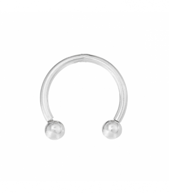 Piercing Plata Herradura dos Bolas 3mm Precio Unidad